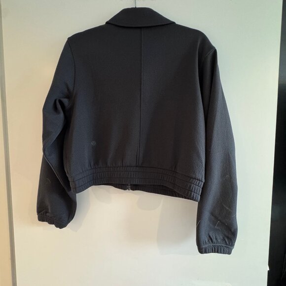 lululemon Bubble-Knit Zip Up jacket black size 6 - Picture 5 of 5